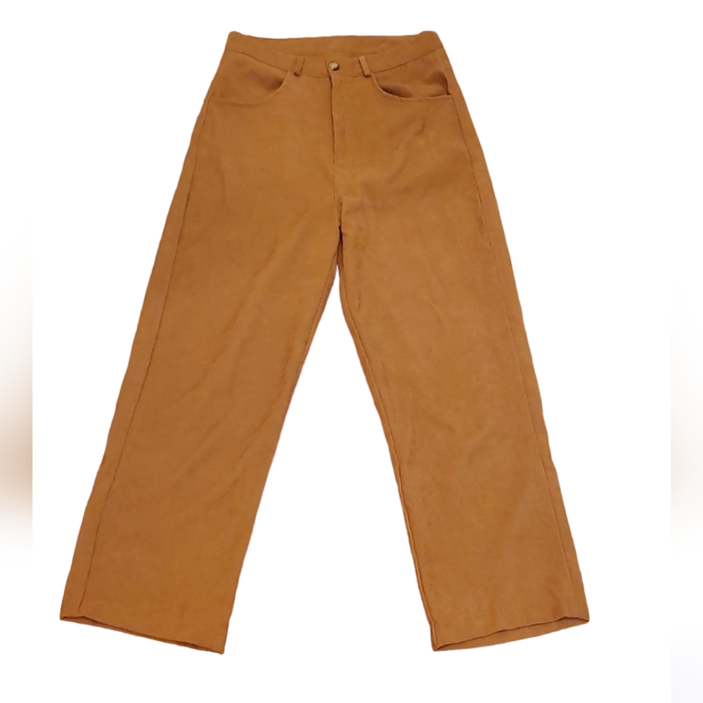 Orange/burgundy corduroy pants